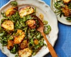 Georgina Hayden’s quick and easy recipe for grilled peach, halloumi and dukkah salad | Quick and easy