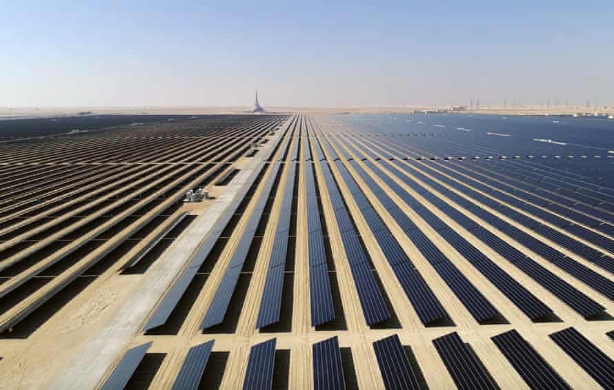 The Mohammed bin Rashid Al Maktoum solar park, south of Dubai.