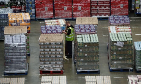Tesco’s distribution centre in Reading, England. 