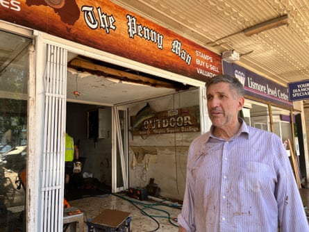 Mark Bailey from Lismore’s The Penny Man says $5m worth of the store’s collectibles are ruined