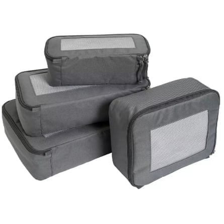 4 grey packing cubes
