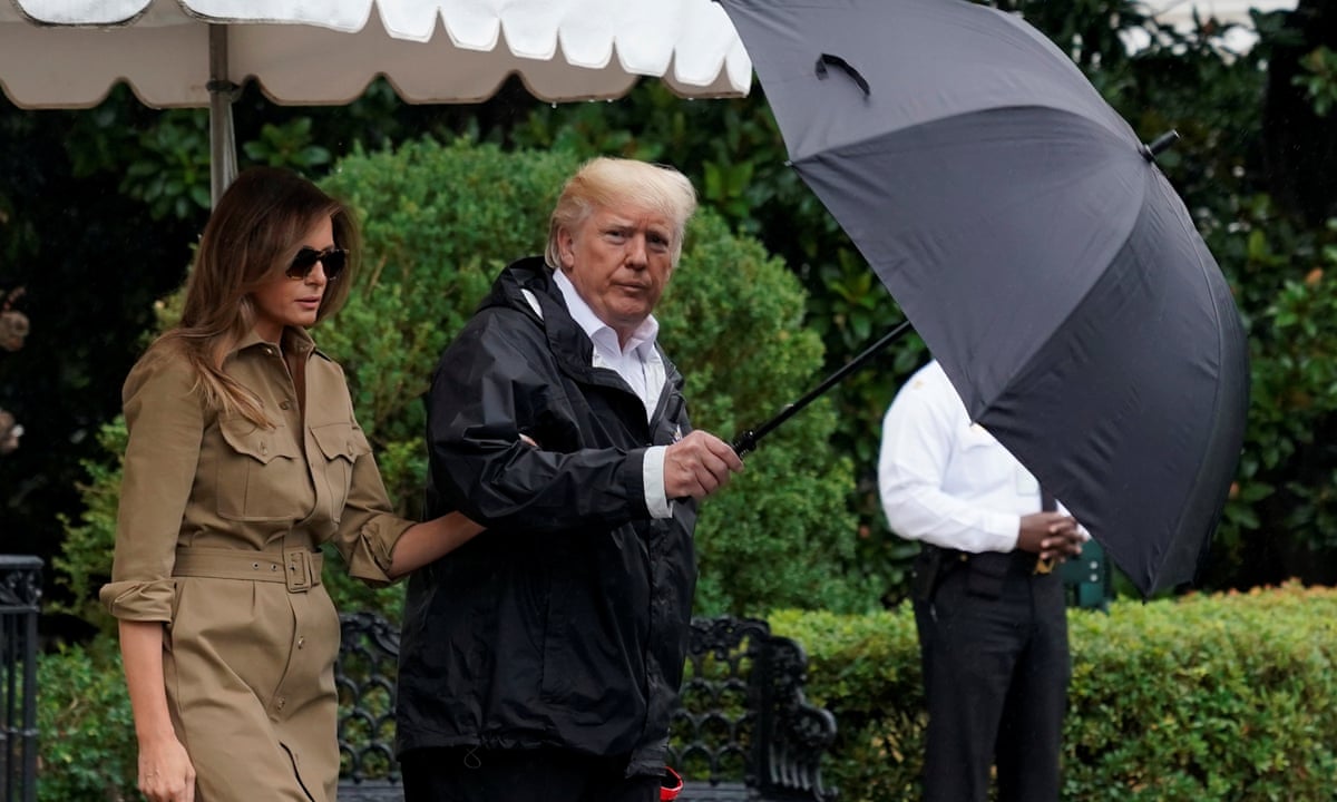Trump visits Houston to meet Harvey survivors: 'Things are working out well' | Hurricane Harvey | The Guardian