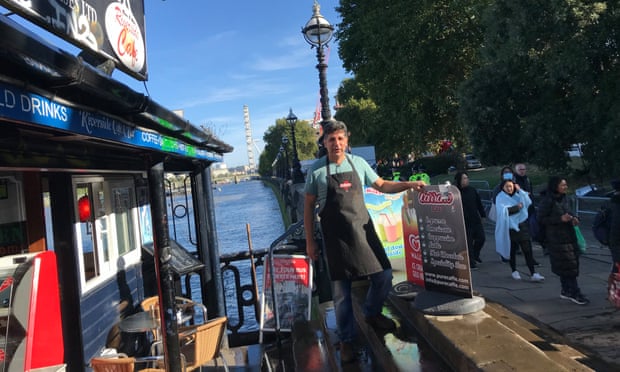 Ramzi Hedari, 49, owner of Riverside cafe on Lambeth pier.