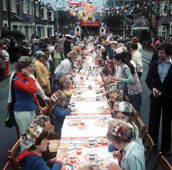 A street party in 1977 to mark the silver jubilee