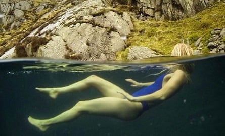 Natasha Brooks swimming in Snowdonia