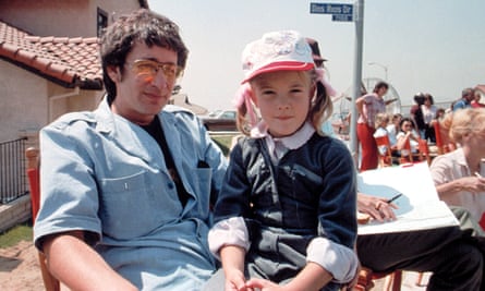 ‘Little riot grrrl’: Drew Barrymore with Steven Spielberg at the age of five on the set of 1982’s ET.