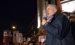 Jeremy Corbyn at an anti-Islamophobia protest last week at Finsbury Park Mosque co-hosted by the Stop the War coalition