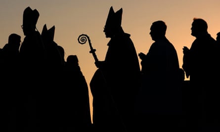 Pell in silhouette at World Youth Day 2008 in Sydney