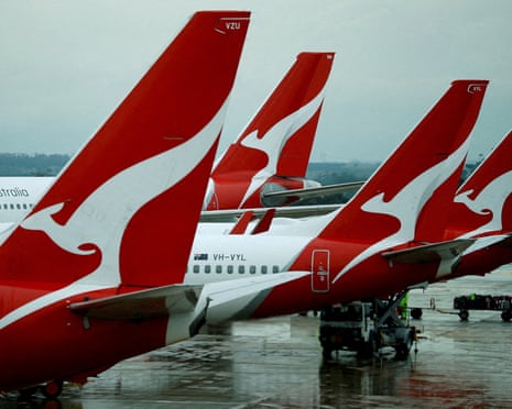 Qantas aircraft at an airport