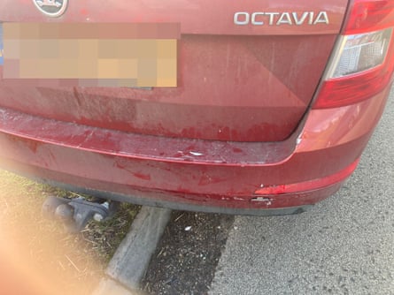 Reader’s car that was involved in a rear-end shunt