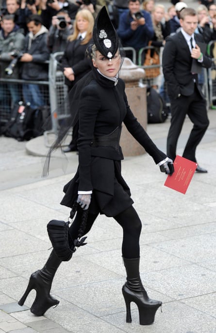 Daphne Guinness, heiress of the famous Irish brewing dynasty, in one of her outrageous outfts.