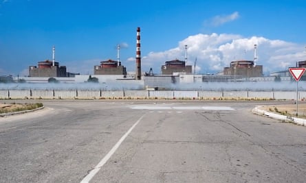 A general view of the Zaporizhzhia nuclear power station in south-eastern Ukraine