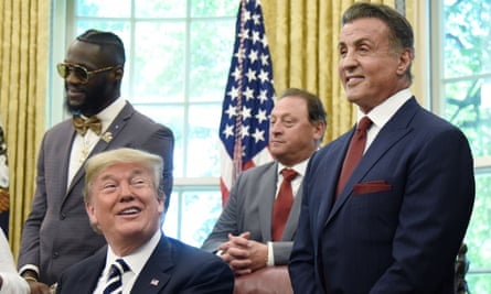 Donald Trump with Sylvester Stallone.