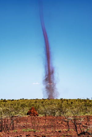 A 'dust devil' near Whim Creek in the Pilbara, Western Australia