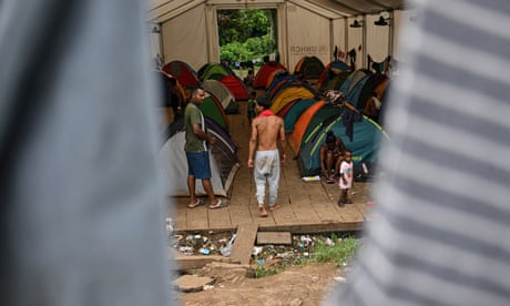 people in tents