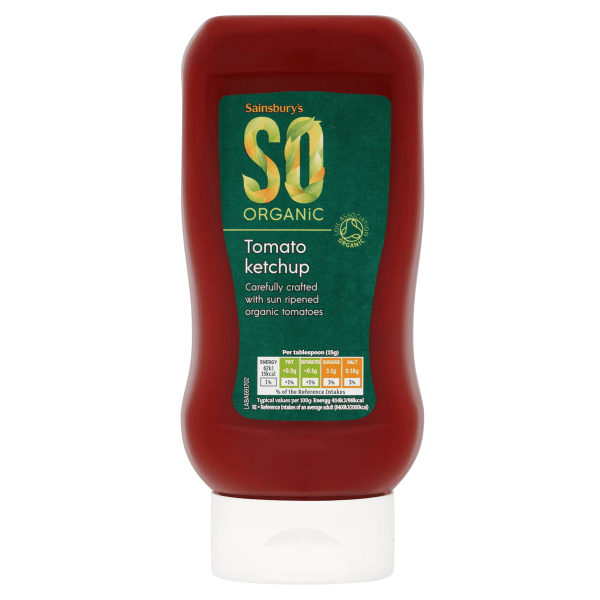 Sainsbury’s So Organic Tomato Ketchup.