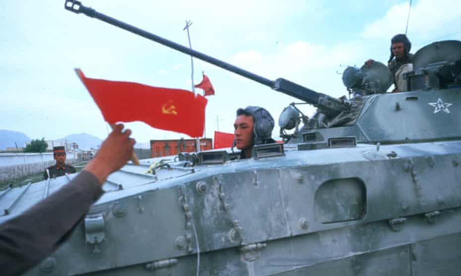 Soviet troops in Kabul in 1988