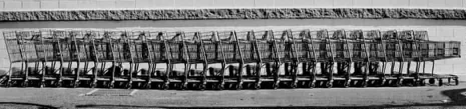 USA. Calexico, California. 2020. Grocery carts.