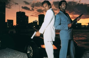Crockett and Tubbs – Don Johnson (left) and Philip Michael Thomas – in Miami Vice.