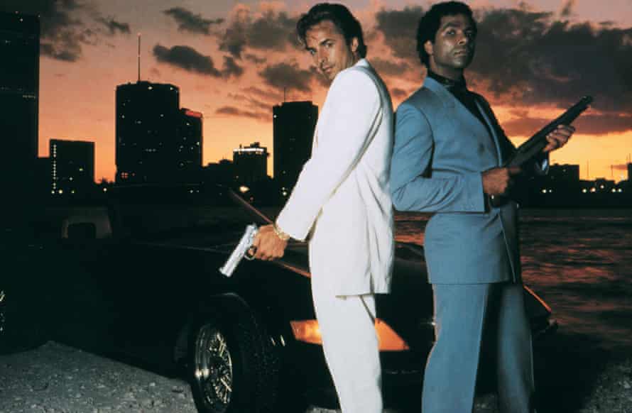 Crockett and Tubbs - Don Johnson (left) and Philip Michael Thomas - in Miam...