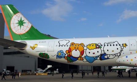 The Taiwanese airline EVA Air flies seven Hello Kitty-themed jets.