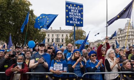 A march to rejoin the EU in London in October.