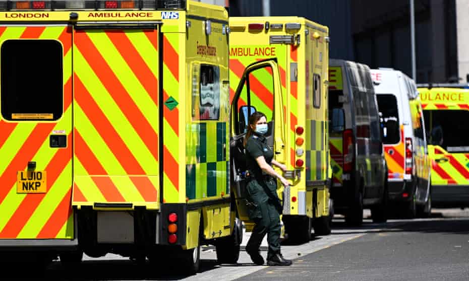 row of London ambulances