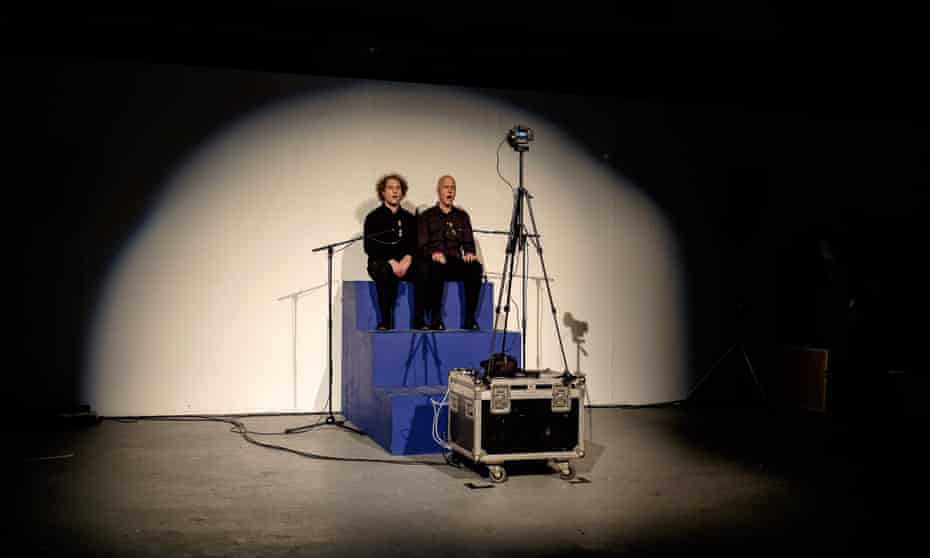 Serge Vuille and Christian Kestne performing Christian Kesten Zunge Lösen London Contemporary Music Festival