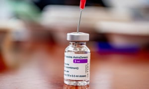 A vial of AstraZeneca Covid vaccine