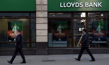 A branch of Lloyds Bank in the City of London. 