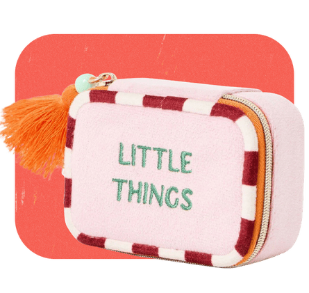 Oliver Bonas Little Things Pink Rectangular Jewellery Box