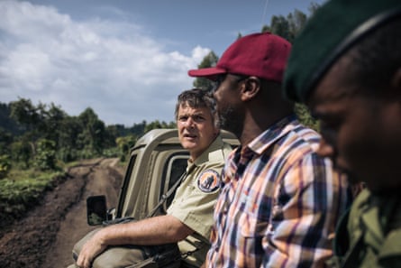 Emmanuel de Merode, director of Virunga national park, inspects the Matebe hydroelectric plant in Rutshuru in eastern DRC on 1 April 2022.