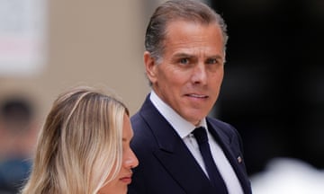 Hunter Biden, accompanied by his wife, Melissa Cohen Biden, at federal court on 11 June.