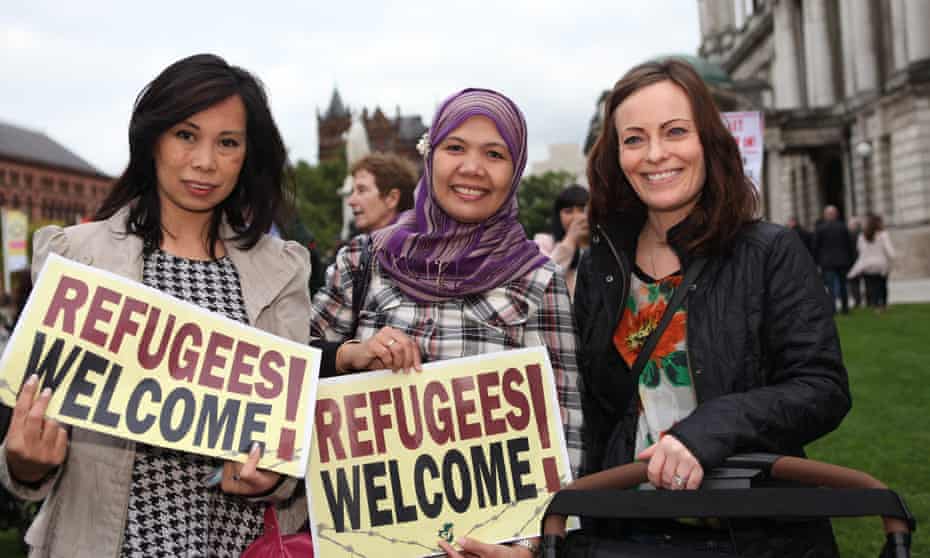 A Refugees Welcome vigil held in Belfast this month.