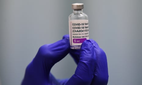 An Australian-made AstraZeneca Covid vaccination vial