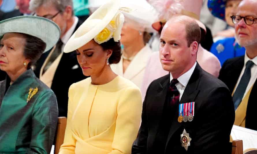 Prince William during the service
