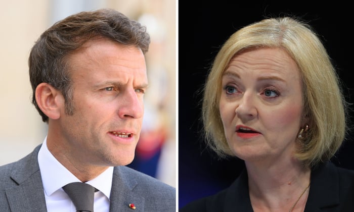 Emmanuel Macron and Liz Truss.