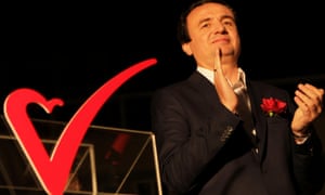 Albin Kurti, candidate for prime minister and former leader of Vetëvendosje, celebrates on Sunday.