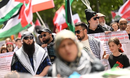 Protesters in Melbourne
