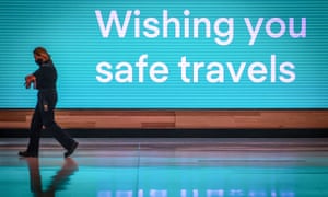 An airport worker at Sydney International Airport.