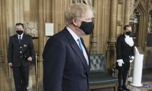 Boris Johnson after attending the Queen’s speech
