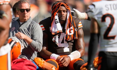 Defensive player of year Myles Garrett requests trade from troubled Browns | Cleveland Browns | The Guardian