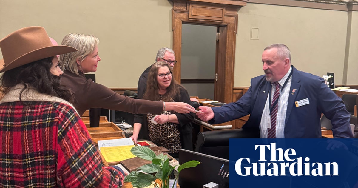 Political storm in Wyoming as far-right activist caught handing checks to lawmakers