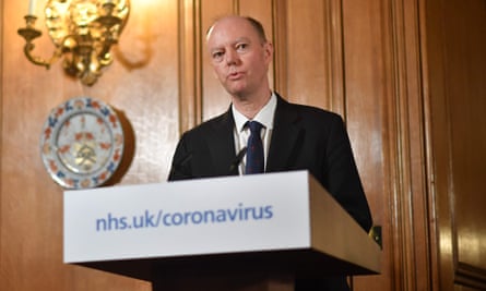 Chief Medical Officer Chris Whitty speaks during a press conference with Prime Minister Boris Johnson, 19 March