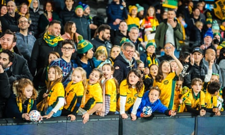 Australia fans at the Matildas’ final 2023 Women’s World Cup warm-up match against France. Ticket sales for the tournament have broken records.