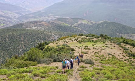 Hiking in the Atlas mountains, Morocco.