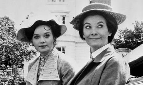 Nicola Pagett, left, with Jean Marsh, in the ITV series Upstairs Downstairs, in the 1970s.