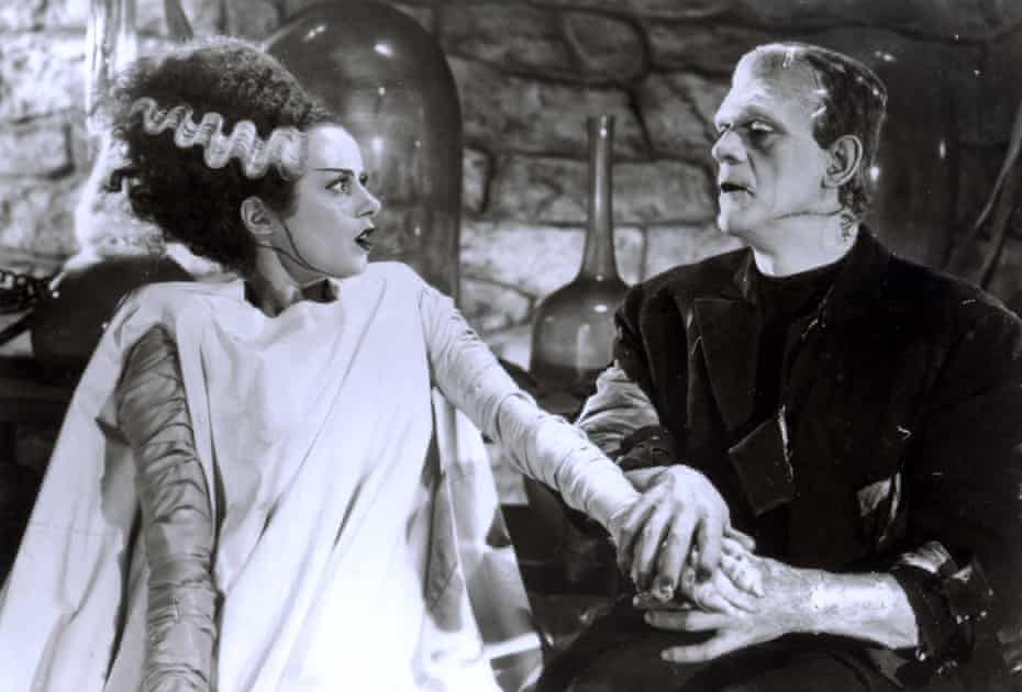 Monstrous: Elsa Lanchester and Boris Karloff in The Bride of Frankenstein.