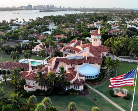 An aerial view of the Mar-a-Lago estate.