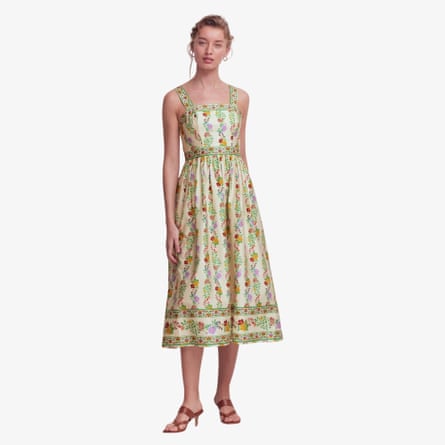 Boden square neck occasion dress ivory, blossom trail